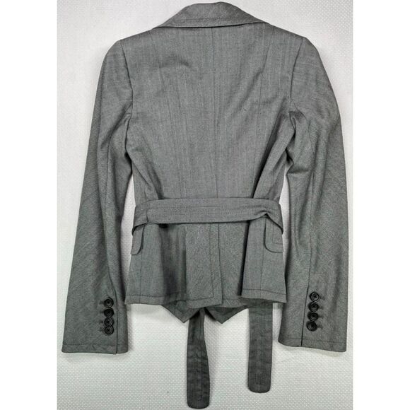 Banana Republic Women's 2-Piece Belted Blazer and Vest Set Lined Gray Size 0/2 - Picture 6 of 8